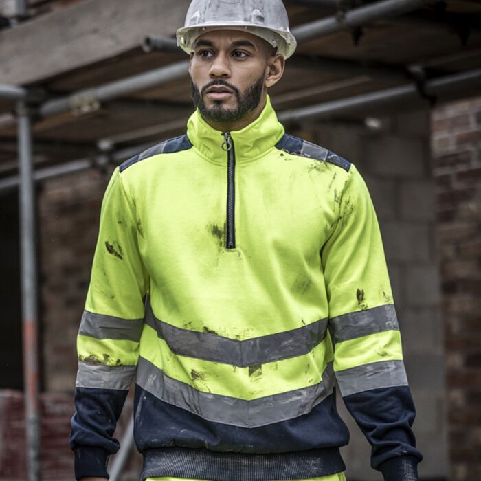 Regatta High Visibility Pro 1/4 Zip Sweatshirt Thumbnail