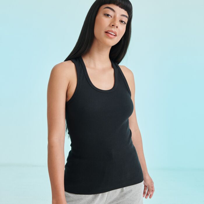 SF Clothing Ladies Stretch Rib Racer Back Vest Thumbnail