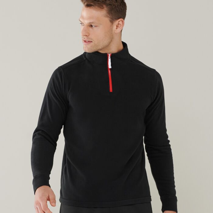 Finden + Hales Zip Neck Piped Micro Fleece Thumbnail