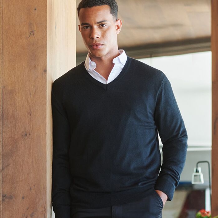 Henbury Acrylic V Neck Sweater Thumbnail