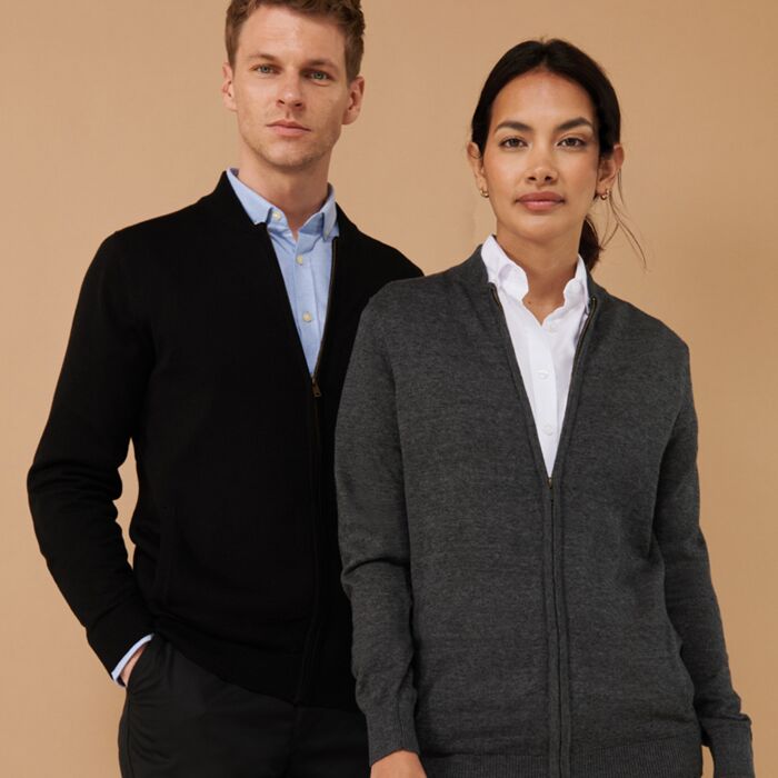 Henbury Unisex Zip Through Cardigan Thumbnail