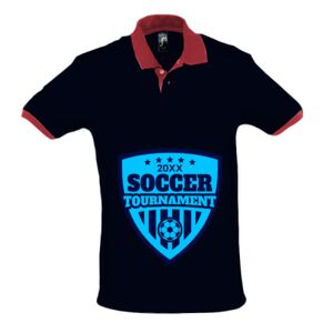 SOL'S Prince Contrast Cotton Piqué Polo Shirt Thumbnail